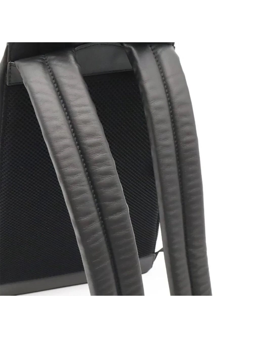 Loewe Convertible Backpack Small Shoulder Bag Nylon Leather Black Silver